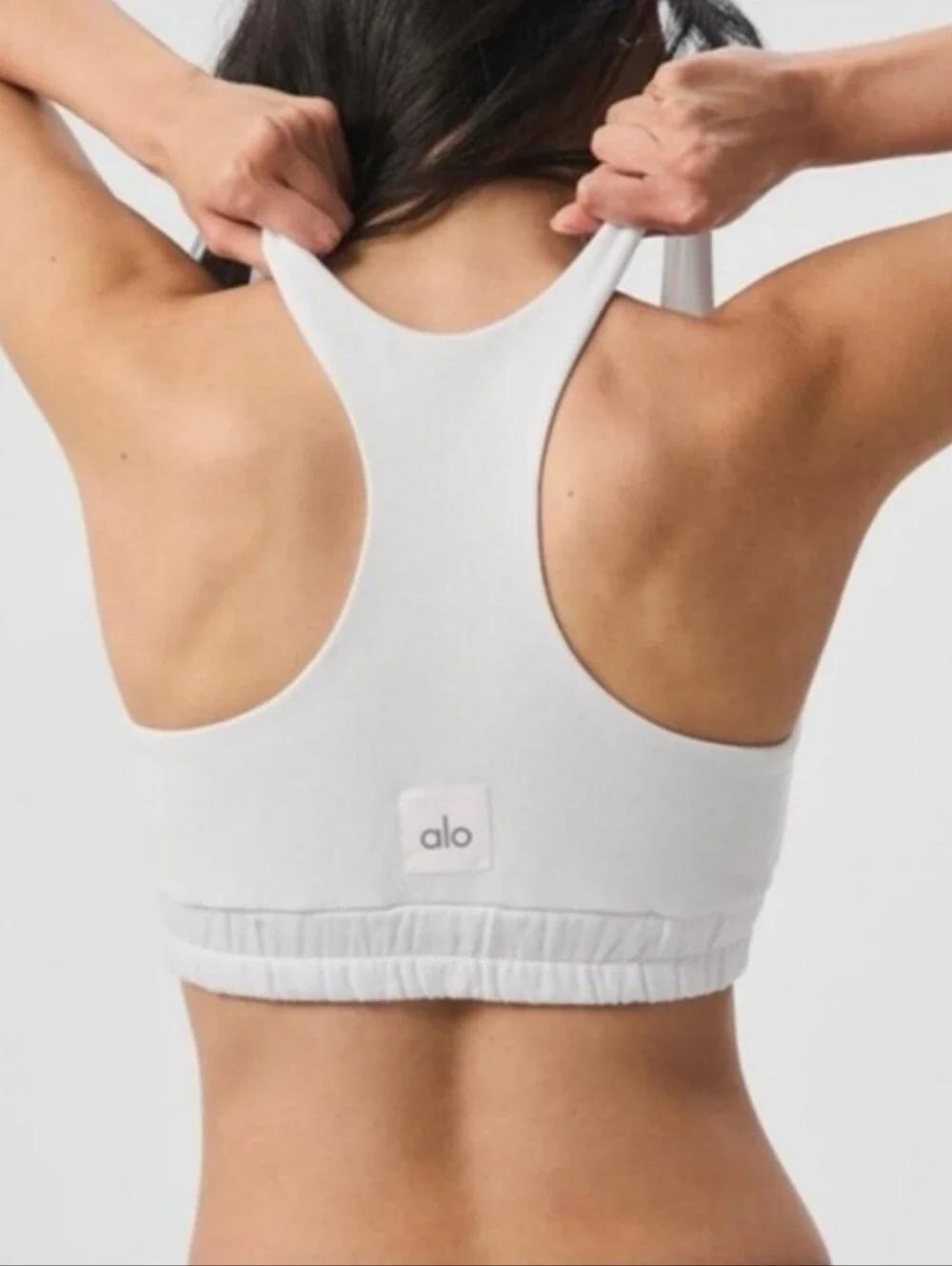 ALO YOGA SCOOP NECK SWEATSHIRT BRA